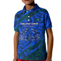 Torres Strait Islanders Forever Voyagers Kid Polo Shirt Indigenous Australian Tribal Canoe Art