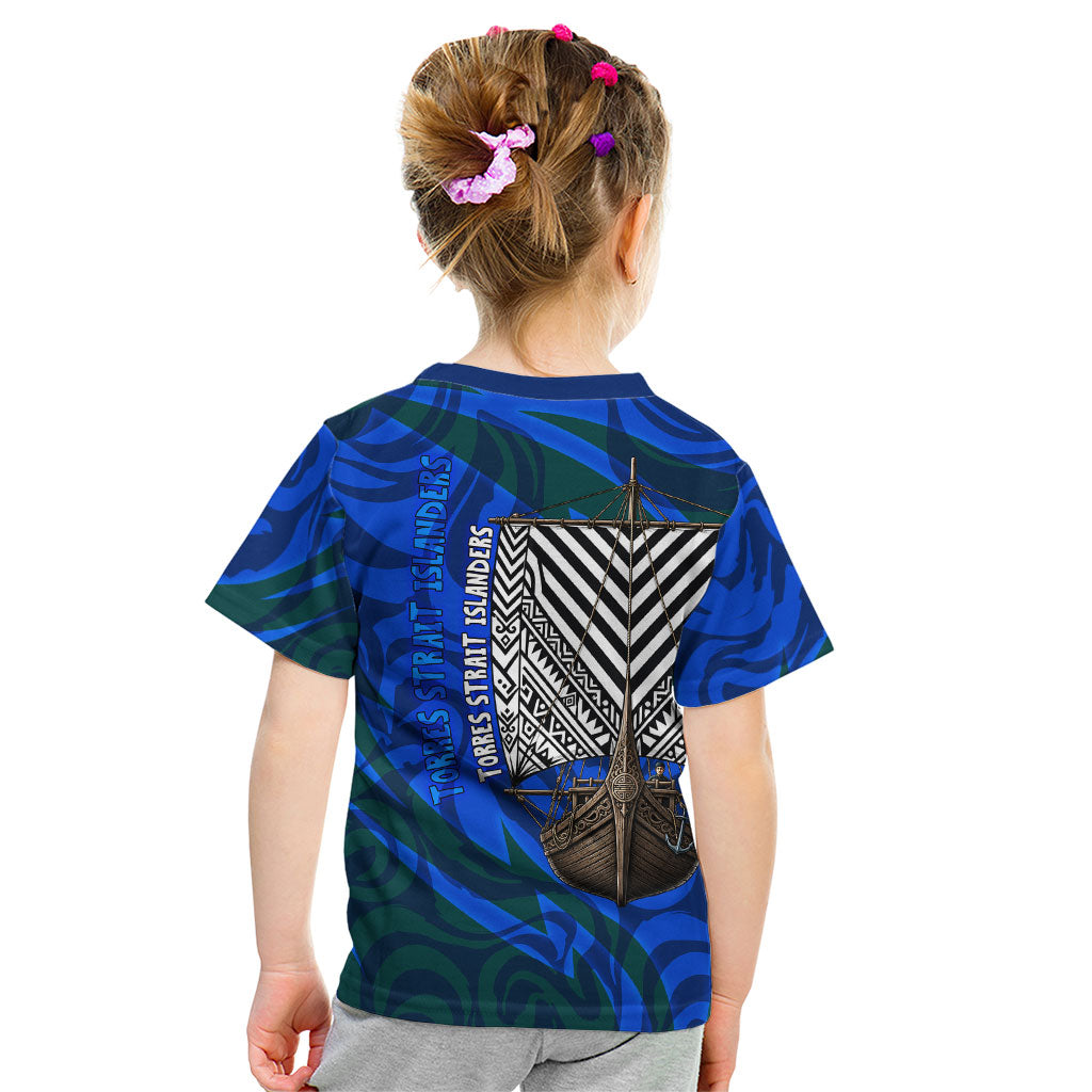 Torres Strait Islanders Forever Voyagers Kid T Shirt Indigenous Australian Tribal Canoe Art