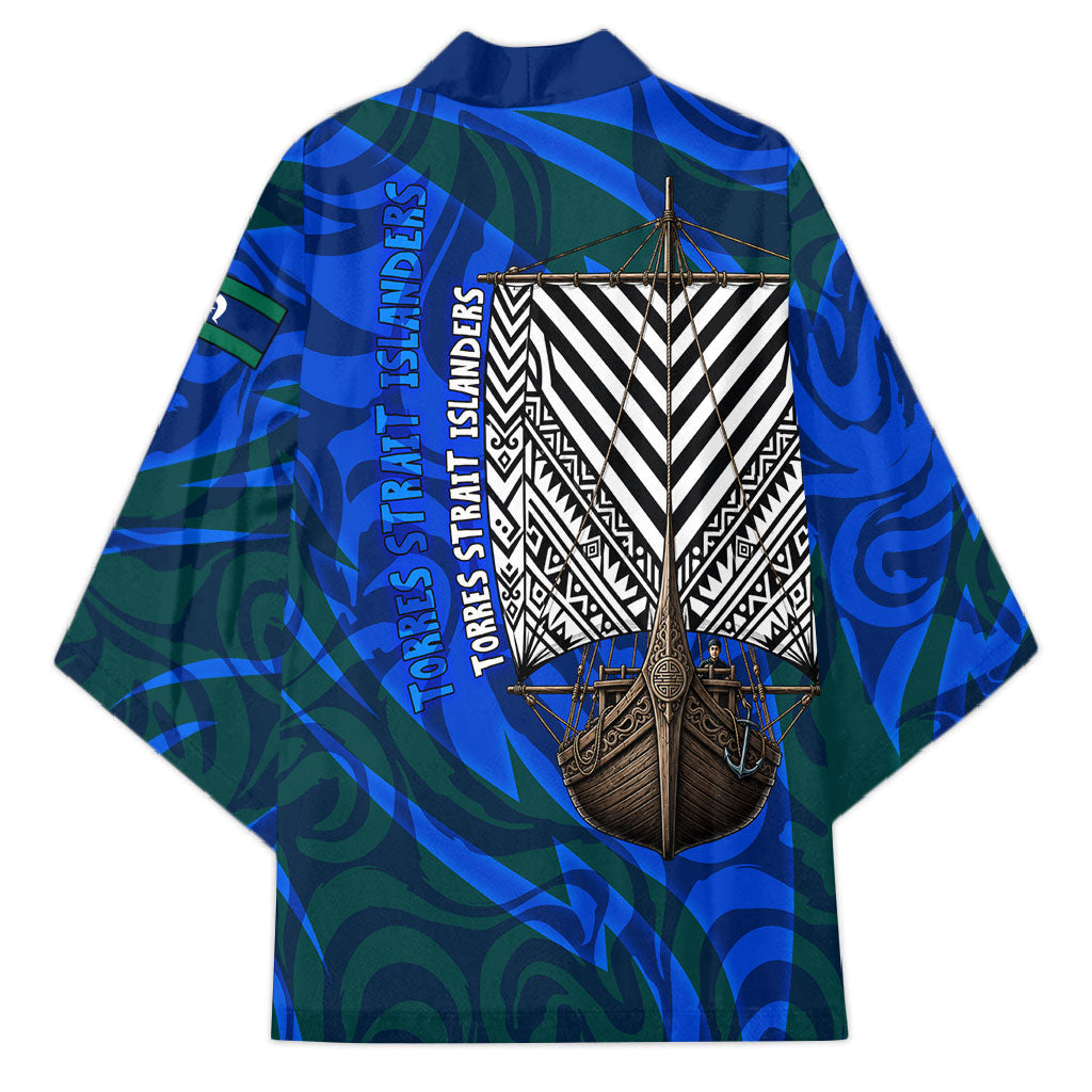 Torres Strait Islanders Forever Voyagers Kimono Indigenous Australian Tribal Canoe Art