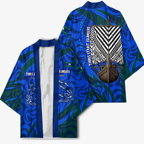 Torres Strait Islanders Forever Voyagers Kimono Indigenous Australian Tribal Canoe Art