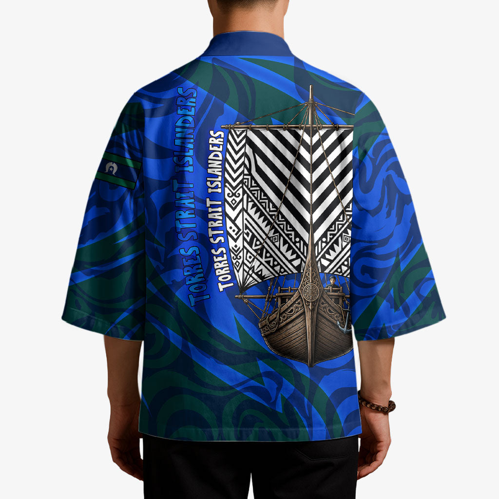 Torres Strait Islanders Forever Voyagers Kimono Indigenous Australian Tribal Canoe Art