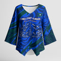 Torres Strait Islanders Forever Voyagers Kimono Sleeve Blouse Indigenous Australian Tribal Canoe Art