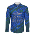 Torres Strait Islanders Forever Voyagers Long Sleeve Button Shirt Indigenous Australian Tribal Canoe Art
