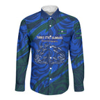 Torres Strait Islanders Forever Voyagers Long Sleeve Button Shirt Indigenous Australian Tribal Canoe Art