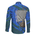 Torres Strait Islanders Forever Voyagers Long Sleeve Button Shirt Indigenous Australian Tribal Canoe Art