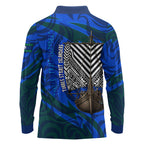 Torres Strait Islanders Forever Voyagers Long Sleeve Polo Shirt Indigenous Australian Tribal Canoe Art