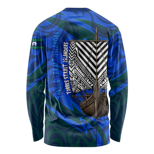 Torres Strait Islanders Forever Voyagers Long Sleeve Shirt Indigenous Australian Tribal Canoe Art