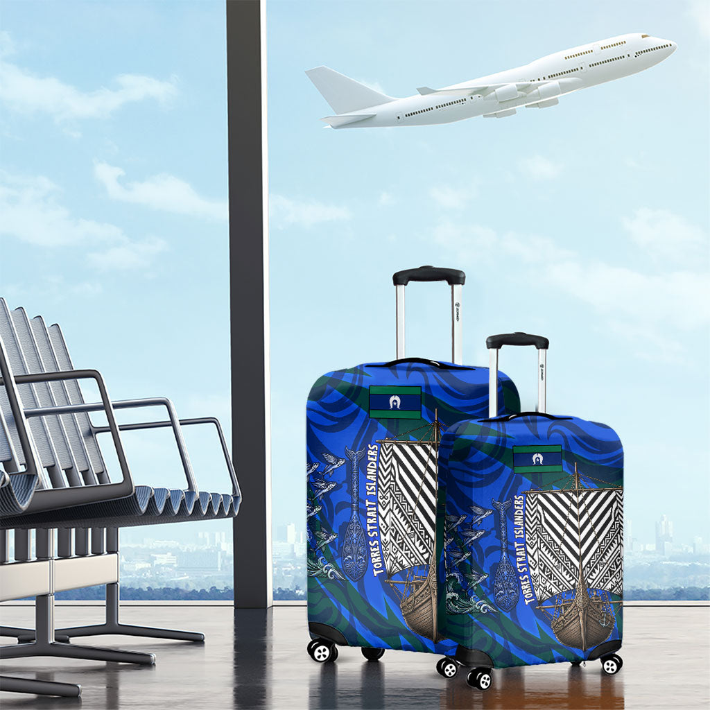 Torres Strait Islanders Forever Voyagers Luggage Cover Indigenous Australian Tribal Canoe Art