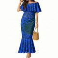 Torres Strait Islanders Forever Voyagers Mermaid Dress Indigenous Australian Tribal Canoe Art