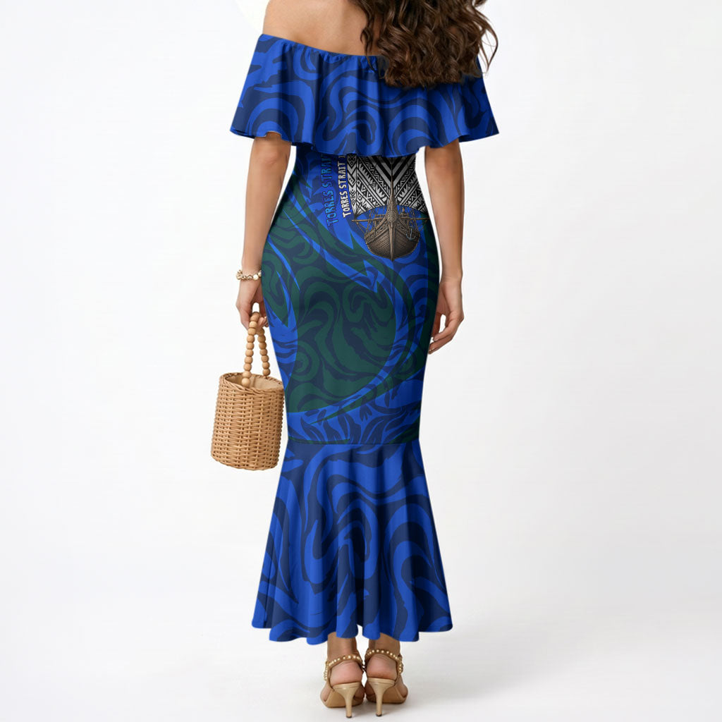 Torres Strait Islanders Forever Voyagers Mermaid Dress Indigenous Australian Tribal Canoe Art