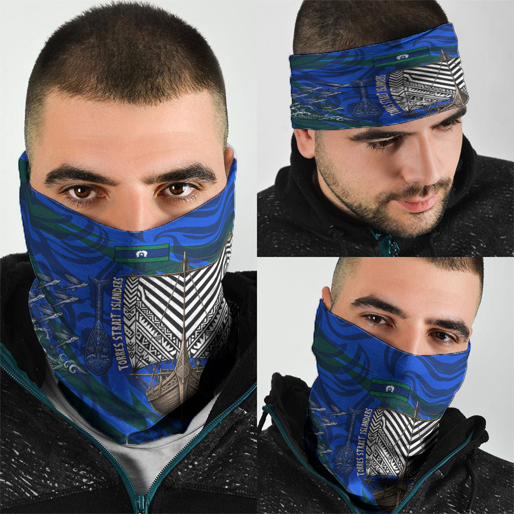Torres Strait Islanders Forever Voyagers Neck Gaiter Indigenous Australian Tribal Canoe Art