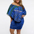 Torres Strait Islanders Forever Voyagers Off Shoulder Short Dress Indigenous Australian Tribal Canoe Art