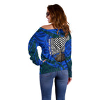 Torres Strait Islanders Forever Voyagers Off Shoulder Sweater Indigenous Australian Tribal Canoe Art