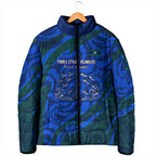 Torres Strait Islanders Forever Voyagers Padded Jacket Indigenous Australian Tribal Canoe Art