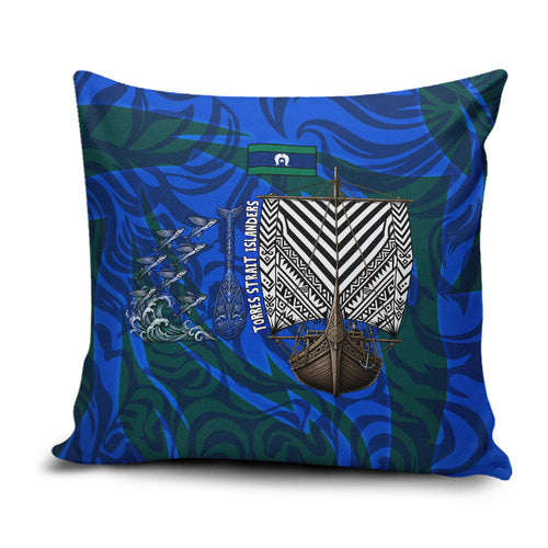 Torres Strait Islanders Forever Voyagers Pillow Cover Indigenous Australian Tribal Canoe Art