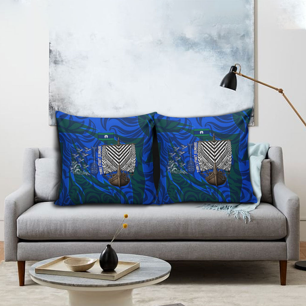 Torres Strait Islanders Forever Voyagers Pillow Cover Indigenous Australian Tribal Canoe Art