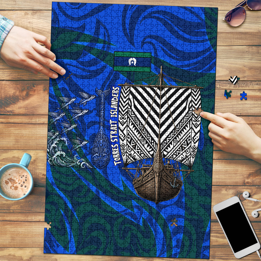 Torres Strait Islanders Forever Voyagers Puzzle Indigenous Australian Tribal Canoe Art