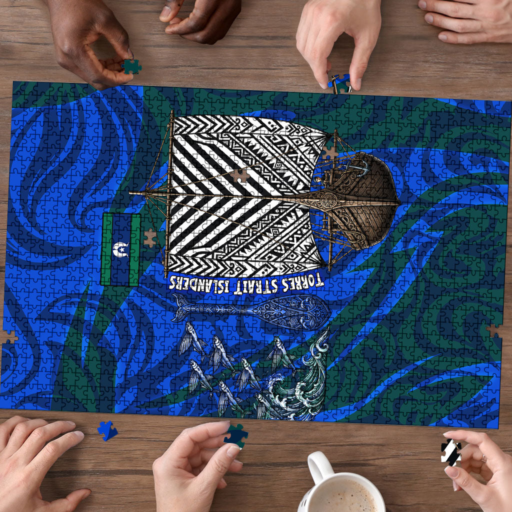 Torres Strait Islanders Forever Voyagers Puzzle Indigenous Australian Tribal Canoe Art