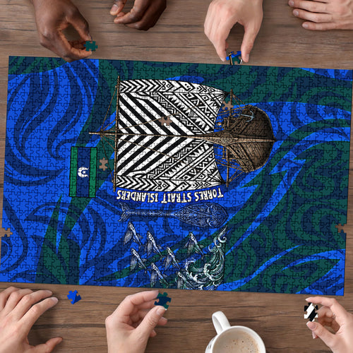 Torres Strait Islanders Forever Voyagers Puzzle Indigenous Australian Tribal Canoe Art