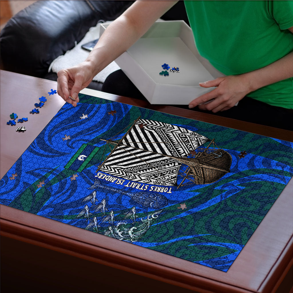 Torres Strait Islanders Forever Voyagers Puzzle Indigenous Australian Tribal Canoe Art