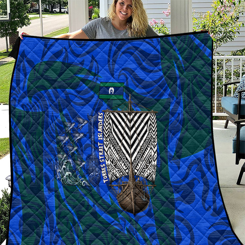Torres Strait Islanders Forever Voyagers Quilt Indigenous Australian Tribal Canoe Art