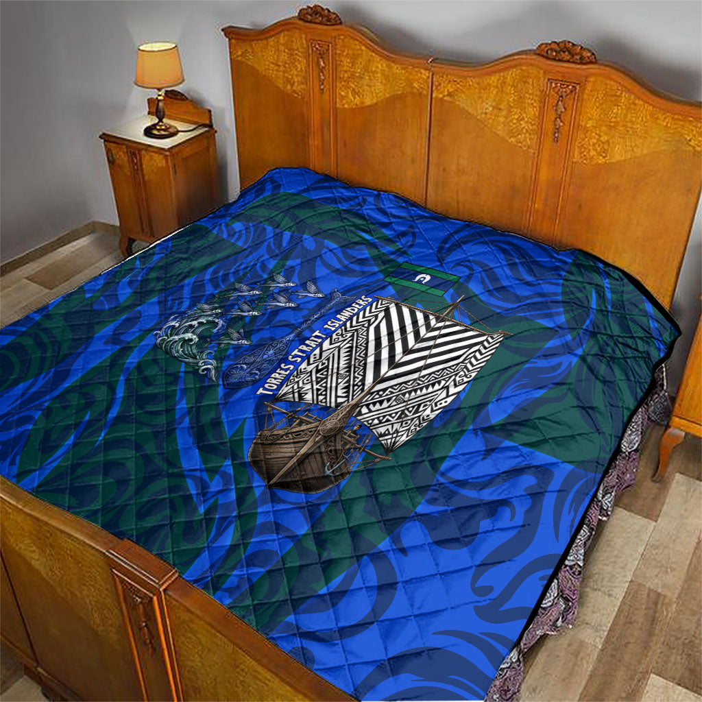 Torres Strait Islanders Forever Voyagers Quilt Indigenous Australian Tribal Canoe Art