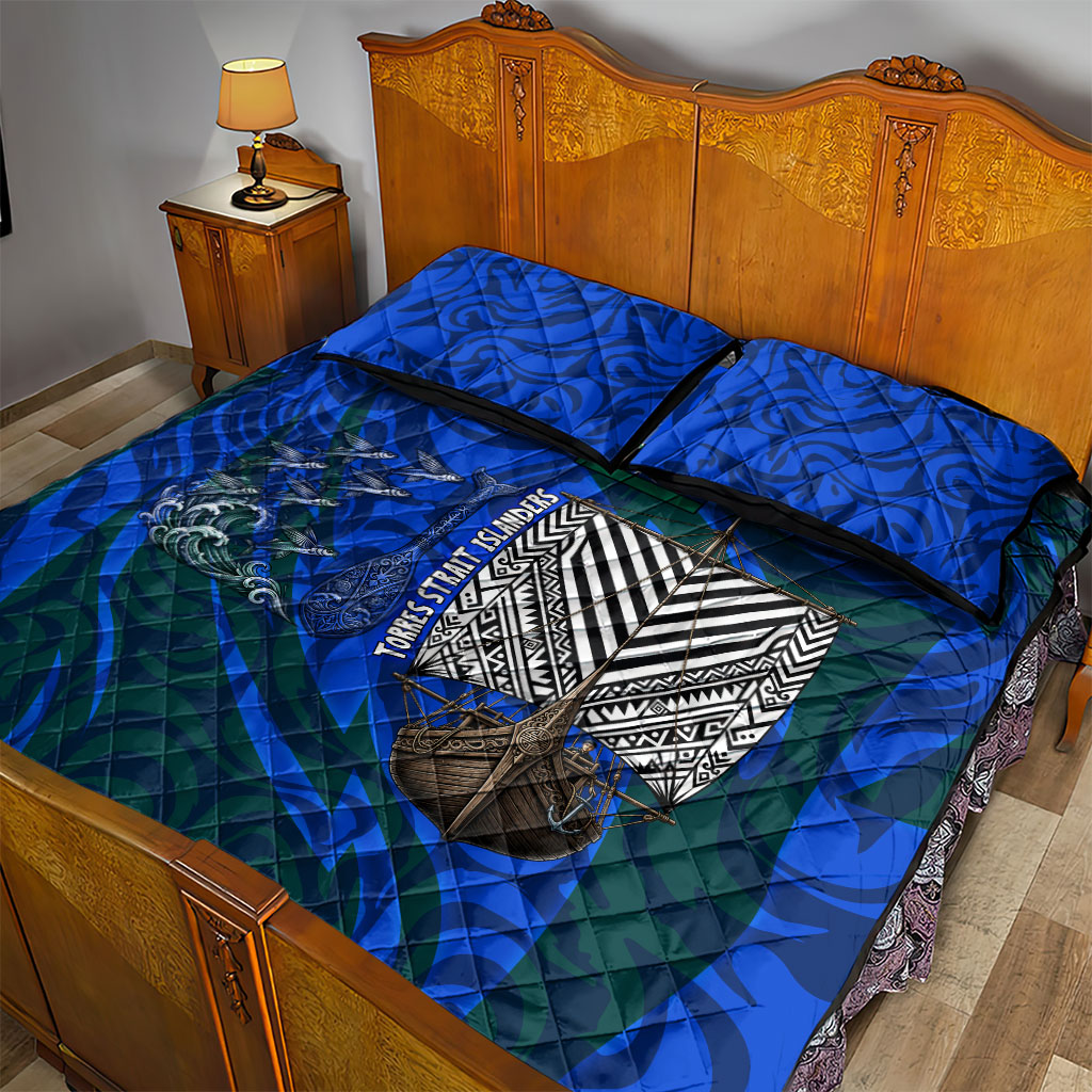 Torres Strait Islanders Forever Voyagers Quilt Bed Set Indigenous Australian Tribal Canoe Art