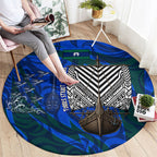 Torres Strait Islanders Forever Voyagers Round Carpet Indigenous Australian Tribal Canoe Art