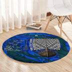 Torres Strait Islanders Forever Voyagers Round Carpet Indigenous Australian Tribal Canoe Art