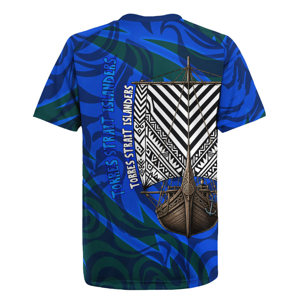 Torres Strait Islanders Forever Voyagers Rugby Jersey Indigenous Australian Tribal Canoe Art
