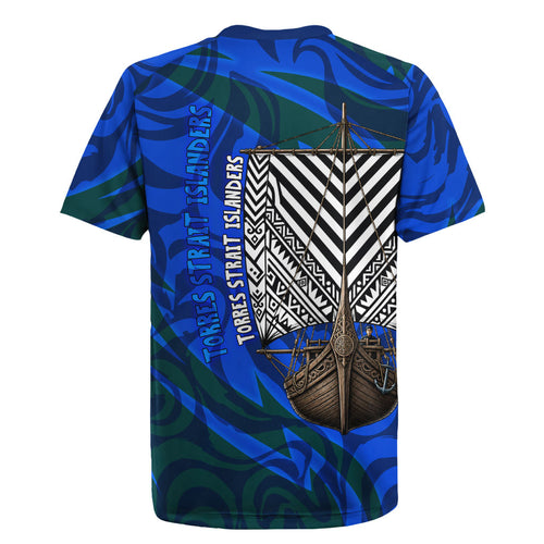 Torres Strait Islanders Forever Voyagers Rugby Jersey Indigenous Australian Tribal Canoe Art