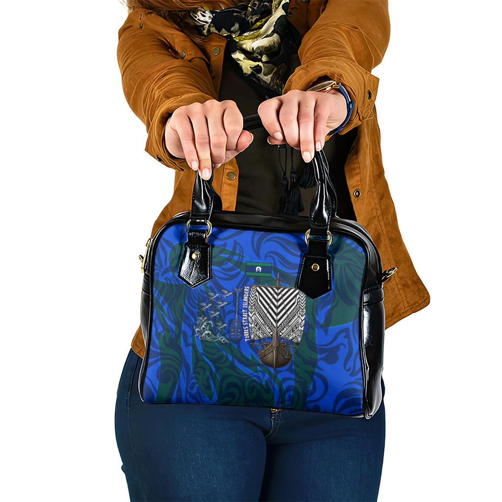 Torres Strait Islanders Forever Voyagers Shoulder Handbag Indigenous Australian Tribal Canoe Art