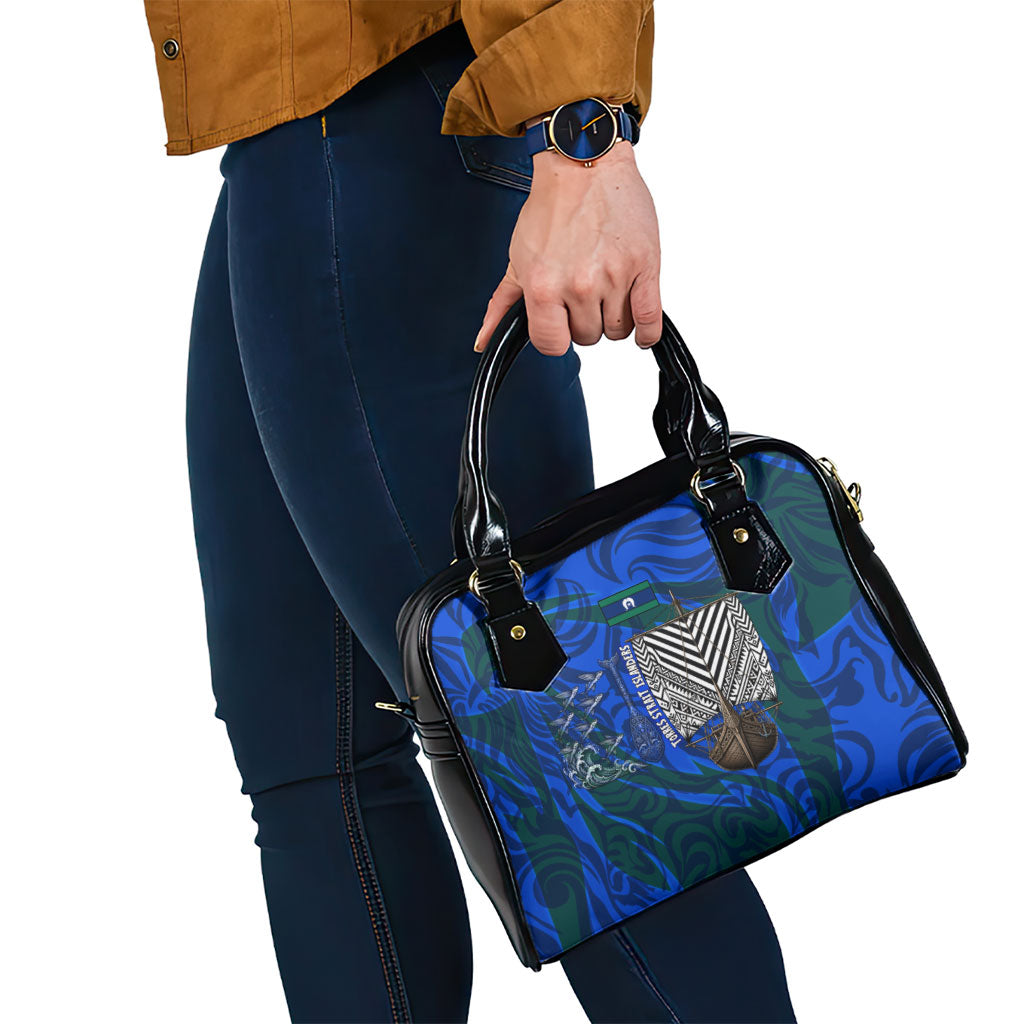 Torres Strait Islanders Forever Voyagers Shoulder Handbag Indigenous Australian Tribal Canoe Art