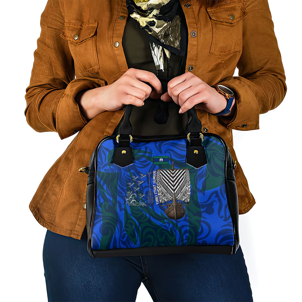 Torres Strait Islanders Forever Voyagers Shoulder Handbag Indigenous Australian Tribal Canoe Art