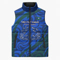 Torres Strait Islanders Forever Voyagers Sleeveless Puffer Jacket Indigenous Australian Tribal Canoe Art