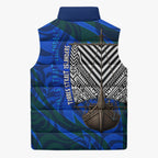 Torres Strait Islanders Forever Voyagers Sleeveless Puffer Jacket Indigenous Australian Tribal Canoe Art