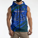Torres Strait Islanders Forever Voyagers Sleeveless Zip Hoodie Indigenous Australian Tribal Canoe Art
