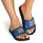 Torres Strait Islanders Forever Voyagers Slide Sandals Indigenous Australian Tribal Canoe Art