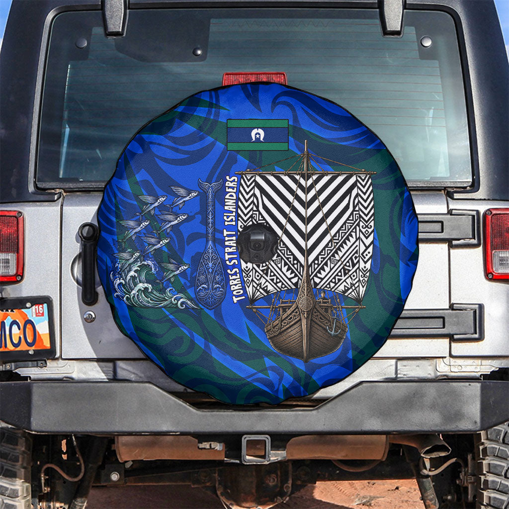 Torres Strait Islanders Forever Voyagers Spare Tire Cover Indigenous Australian Tribal Canoe Art