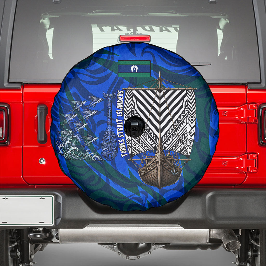 Torres Strait Islanders Forever Voyagers Spare Tire Cover Indigenous Australian Tribal Canoe Art