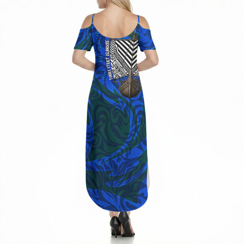 Torres Strait Islanders Forever Voyagers Summer Maxi Dress Indigenous Australian Tribal Canoe Art