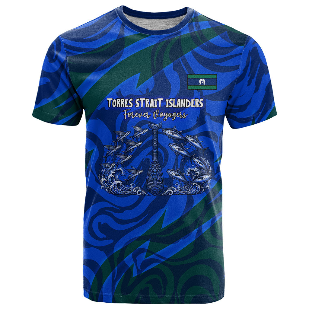 Torres Strait Islanders Forever Voyagers T Shirt Indigenous Australian Tribal Canoe Art