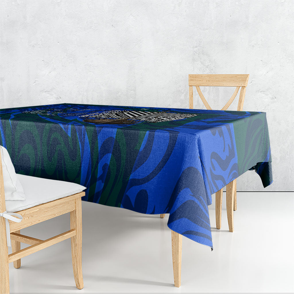 Torres Strait Islanders Forever Voyagers Tablecloth Indigenous Australian Tribal Canoe Art