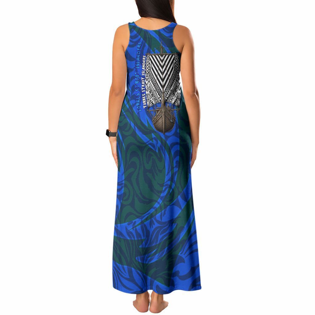 Torres Strait Islanders Forever Voyagers Tank Maxi Dress Indigenous Australian Tribal Canoe Art