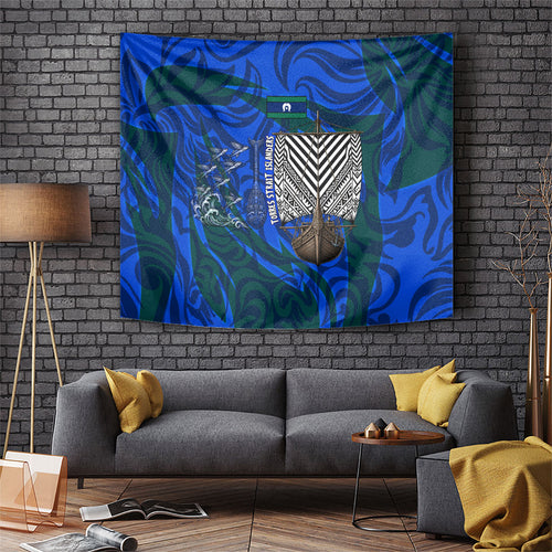 Torres Strait Islanders Forever Voyagers Tapestry Indigenous Australian Tribal Canoe Art