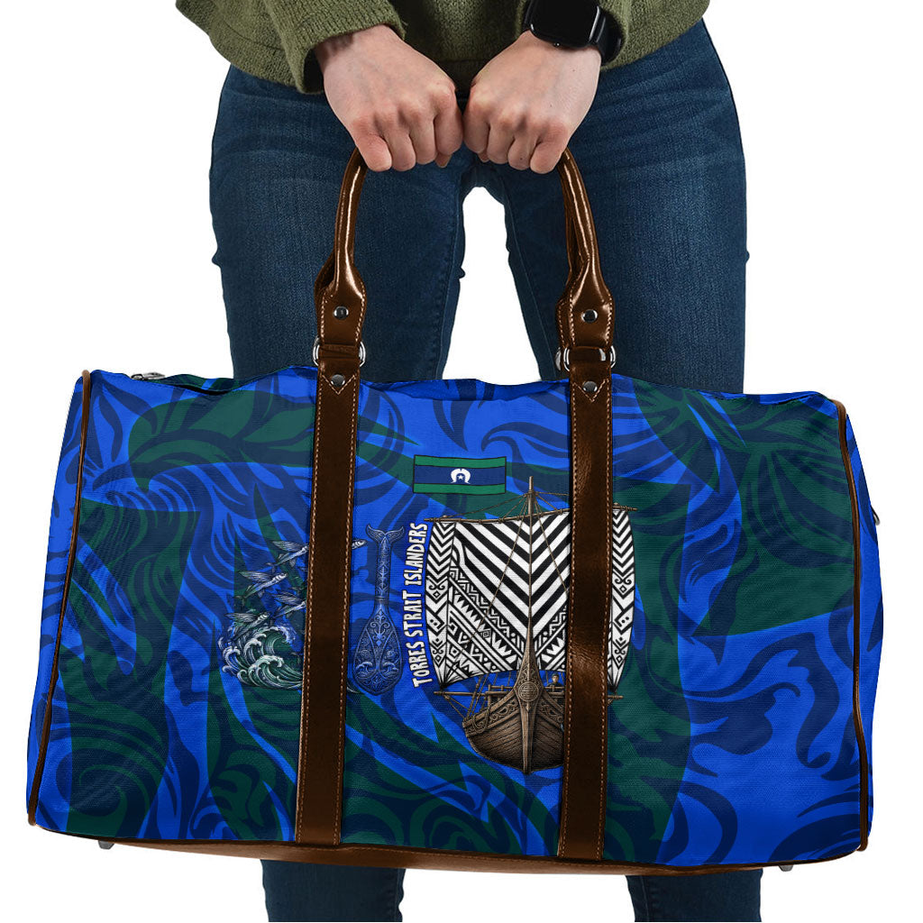 Torres Strait Islanders Forever Voyagers Travel Bag Indigenous Australian Tribal Canoe Art