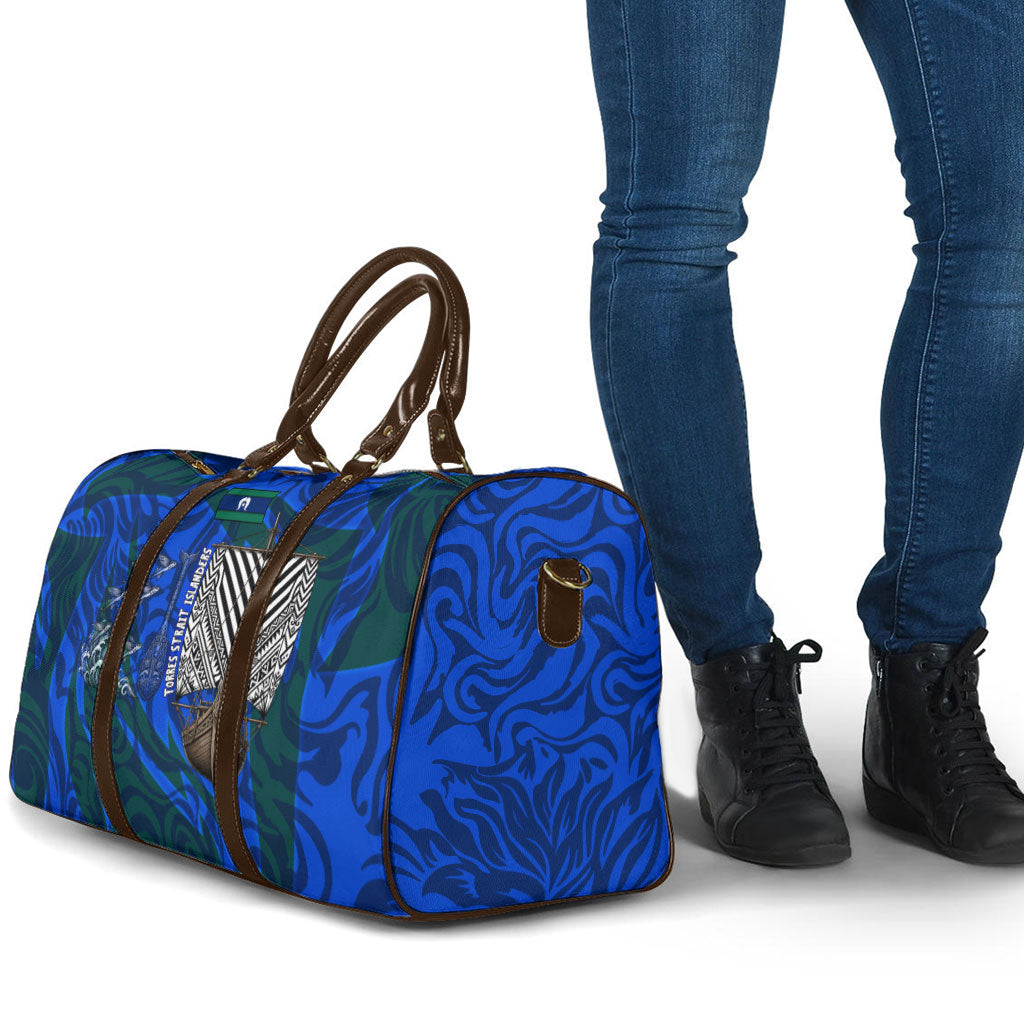 Torres Strait Islanders Forever Voyagers Travel Bag Indigenous Australian Tribal Canoe Art