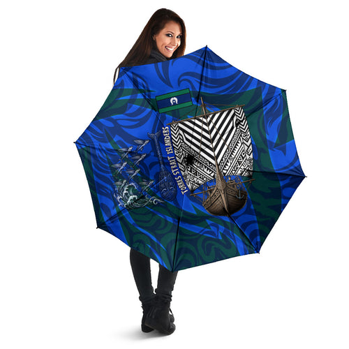 Torres Strait Islanders Forever Voyagers Umbrella Indigenous Australian Tribal Canoe Art