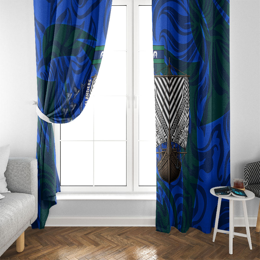 Torres Strait Islanders Forever Voyagers Window Curtain Indigenous Australian Tribal Canoe Art