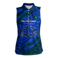 Torres Strait Islanders Forever Voyagers Women Sleeveless Polo Shirt Indigenous Australian Tribal Canoe Art